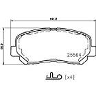 Hella Bromsbeläggssats, skivbroms 8DB 355 021-981