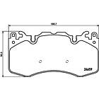 Hella Bromsbeläggssats, skivbroms PAGID 8DB 355 016-151