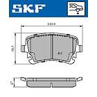 SKF Bromsbeläggssats, skivbroms VKBP 90221