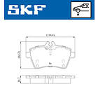 SKF Bromsbeläggssats, skivbroms VKBP 80105