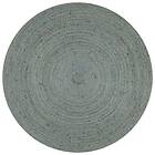 vidaXL Handgjord jutematta rund 120 cm olivgrön 133669