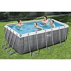 vidaXL Bestway Pool Power Steel med tillbehör rektangulär 412x201x122 cm 3202536