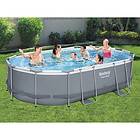 vidaXL Bestway Poolset Power Steel oval 488x305x107 cm 3202526