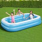vidaXL Bestway Uppblåsbar pool rektangulär 262x175x51 cm blå och vit 3202495