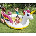 vidaXL INTEX Barnpool enhörning med vattenspridare 272x193x104 cm 3202899