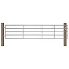 vidaXL Gårdsgrind 5 stänger stål (150-400)x90 cm silver 145987