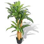 vidaXL Konstväxt Dracena med kruka 100 cm grön 244451