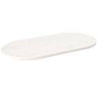 vidaXL Bordsskiva vit 100x50x2,5 cm oval massiv furu 824361