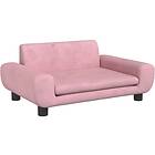 vidaXL Hundbädd rosa 70x45x33 cm sammet 171991