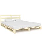 vidaXL Pallsängram massiv furu 160x200 cm 285245