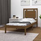 vidaXL Sängynrunko honungsbrun massivt trä 75x190 cm 3105498