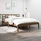 vidaXL Sängynrunko honungsbrun massivt trä 140x190 cm 3105388