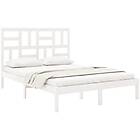 vidaXL Bed Frame vit massivt trä 120x200 cm 3105946