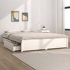 vidaXL Bed Frame med lådor vit 140x200 cm 3103514