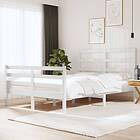 vidaXL Bed Frame vit massivt trä furu 120x190 cm 3104977