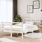 vidaXL Bed Frame vit massivt trä furu 120x190 cm 3101254