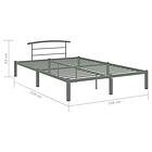 vidaXL Bed Frame grå metall 140x200 cm 284665