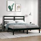 vidaXL Bed Frame svart massiv furu 140x190 cm 3104917