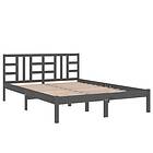 vidaXL Bed Frame grå massivt trä 120x200 cm 3105402