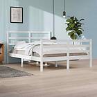 vidaXL Bed Frame vit massiv furu 140x200 cm 3105007