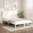 vidaXL Sängynrunko vit massiv furu 120x200 cm enkelsäng 3105726
