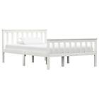 vidaXL Bed Frame vit massiv furu 120x200 cm 283216