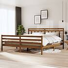 vidaXL Bed Frame honungsbrun massivt trä 200x200 cm 3100677