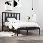 vidaXL Bed Frame grå massiv furu 100x200 cm enkelsäng 3104055