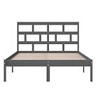 vidaXL Bed Frame grå massiv furu 120x200 cm 3101215