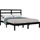 vidaXL Bed Frame svart massiv furu 160x200 cm 3104947