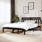 vidaXL Sängynrunko svart massiv furu 120x200 cm 3100588