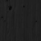vidaXL Sängynrunko svart massivt trä 200x200 cm 3100678