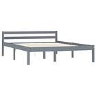 vidaXL Bed Frame grå massiv furu 120x200 cm 283198