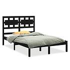 vidaXL Bed Frame svart massivt trä 120x200 cm 3105664