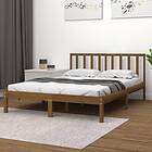 vidaXL Bed Frame honungsbrun massiv furu 200x200 cm 3105094