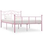 vidaXL Bed Frame rosa metall 120x200 cm 284539
