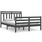 vidaXL Bed Frame grå massivt trä 140x200 cm 3105317