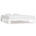 vidaXL Bed Frame vit massiv furu 160x200 cm 283296