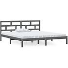 vidaXL Bed Frame grå massiv furu 140x190 cm 3101200