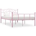 vidaXL cadre de lit rosa metall 140x200 cm 284540