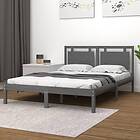 vidaXL Bed Frame grå massivt trä 200x200 cm 3105557