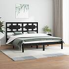 vidaXL Bed Frame svart massiv furu 140x200 cm 3107357