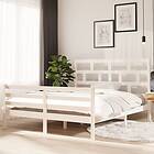 vidaXL Bed Frame vit massiv furu 160x200 cm 3101294