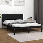 vidaXL Bed Frame svart massiv furu 200x200 cm 3104437