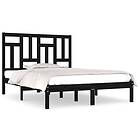 vidaXL Bed Frame svart massiv furu 160x200 cm 3104557