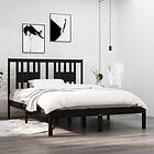 vidaXL Bed Frame svart massiv furu 120x200 cm 3104062