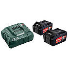 Metabo BASIS-SET (2x18V 4,0ah batterier Snabbladdare)