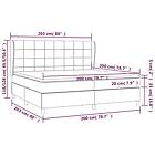 vidaXL Ramsäng med madrass gräddvit 200x200 cm tyg 3128554