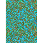 William Morris Tapet QUEEN SQUARE WALLPAPERS Willow Bough Olive/Turquoise 216952