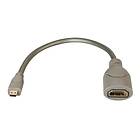 Lindy 41298 HDMI-kabel 0,15 m HDMI Type D (Micro) HDMI Type A (Standard) Grå